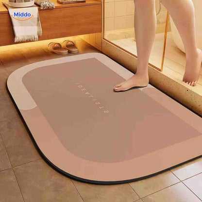 Quick-Drying, Non-Slip and Water-Absorbent Bath Mat – Brown