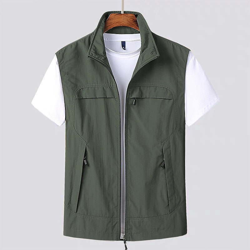 Outdoor Quick-Dry Vest for Men – Army green