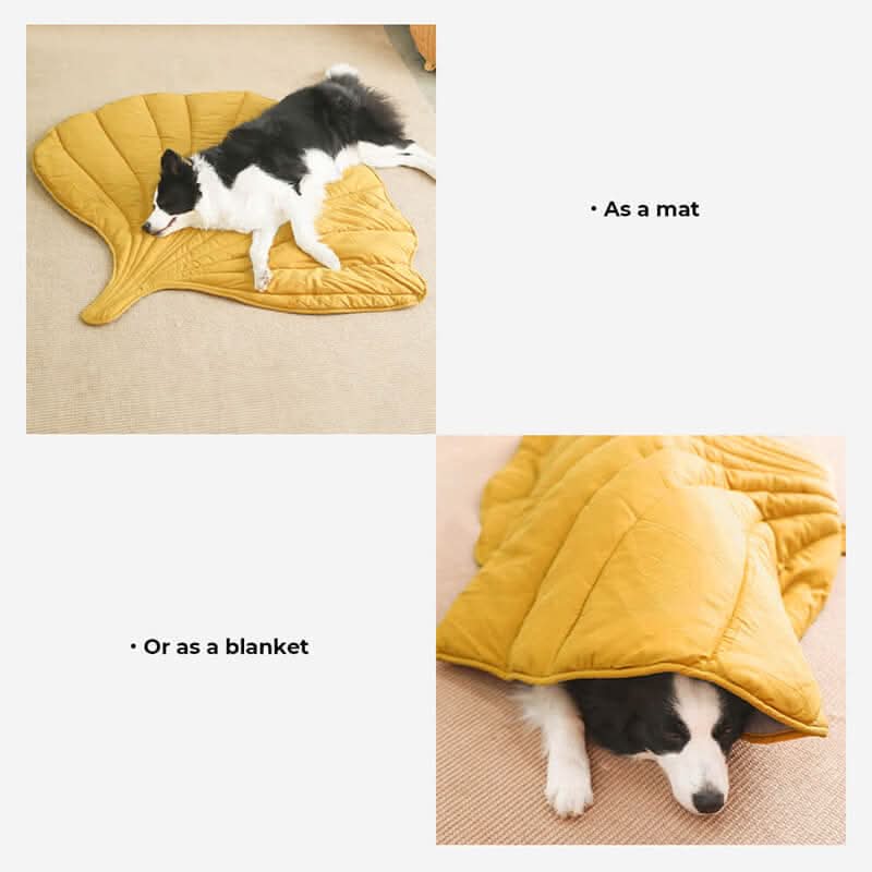 Leaf-Shaped Dog Bed – Cozy Cotton and Polyester Pet Bed