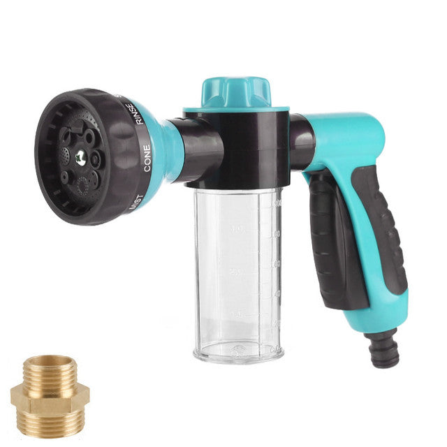 Ultimate Pet Bathing Spray Gun with Soap Dispenser – Air Blue (including connection to garden hose)
