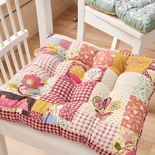 Vibrant Floral Comfort Seat Cushions – Patchwork Rose