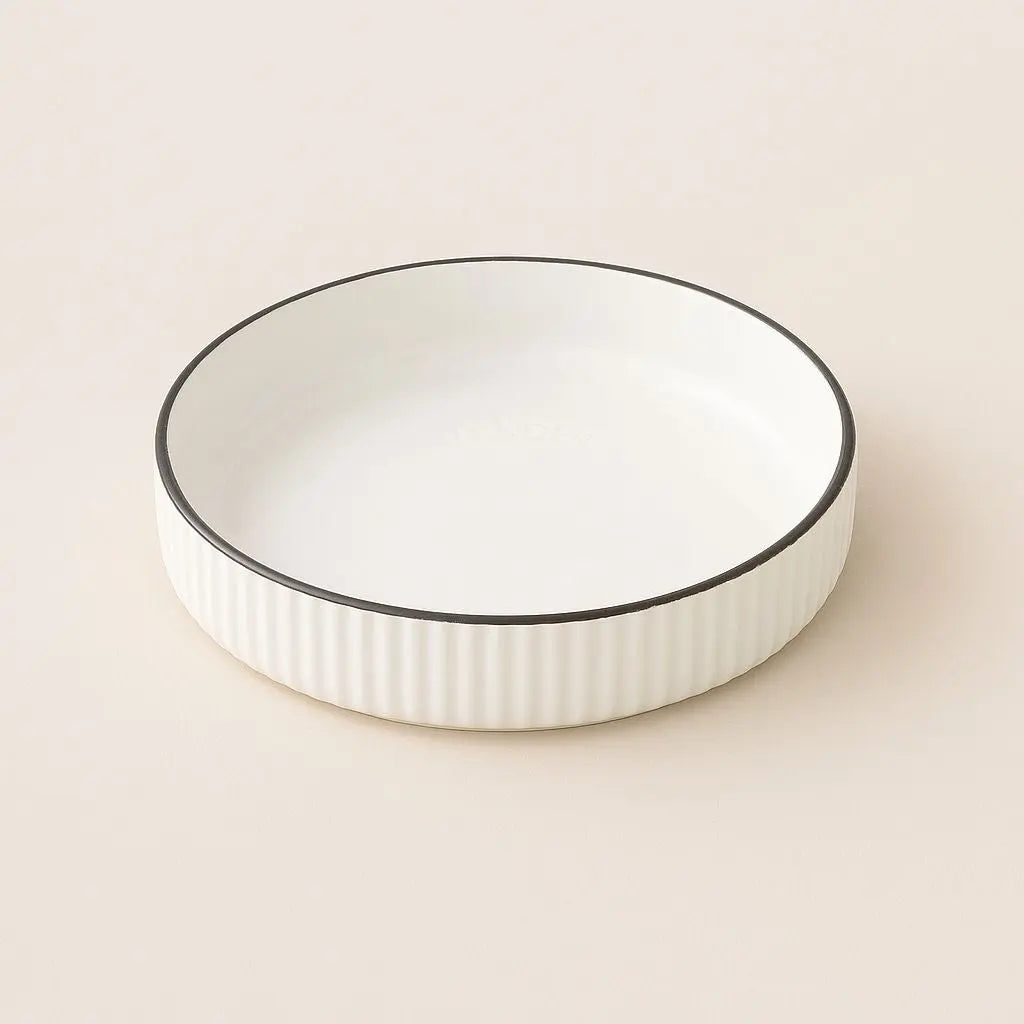 Retro Style Ceramic Dish – White