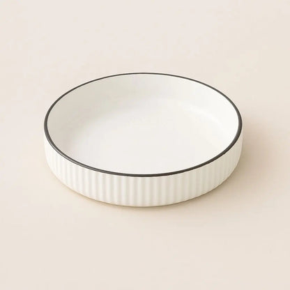 Retro Style Ceramic Dish – White