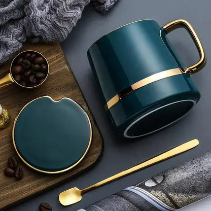 Stylish Ceramic Mug in Gold Finish – Cup
