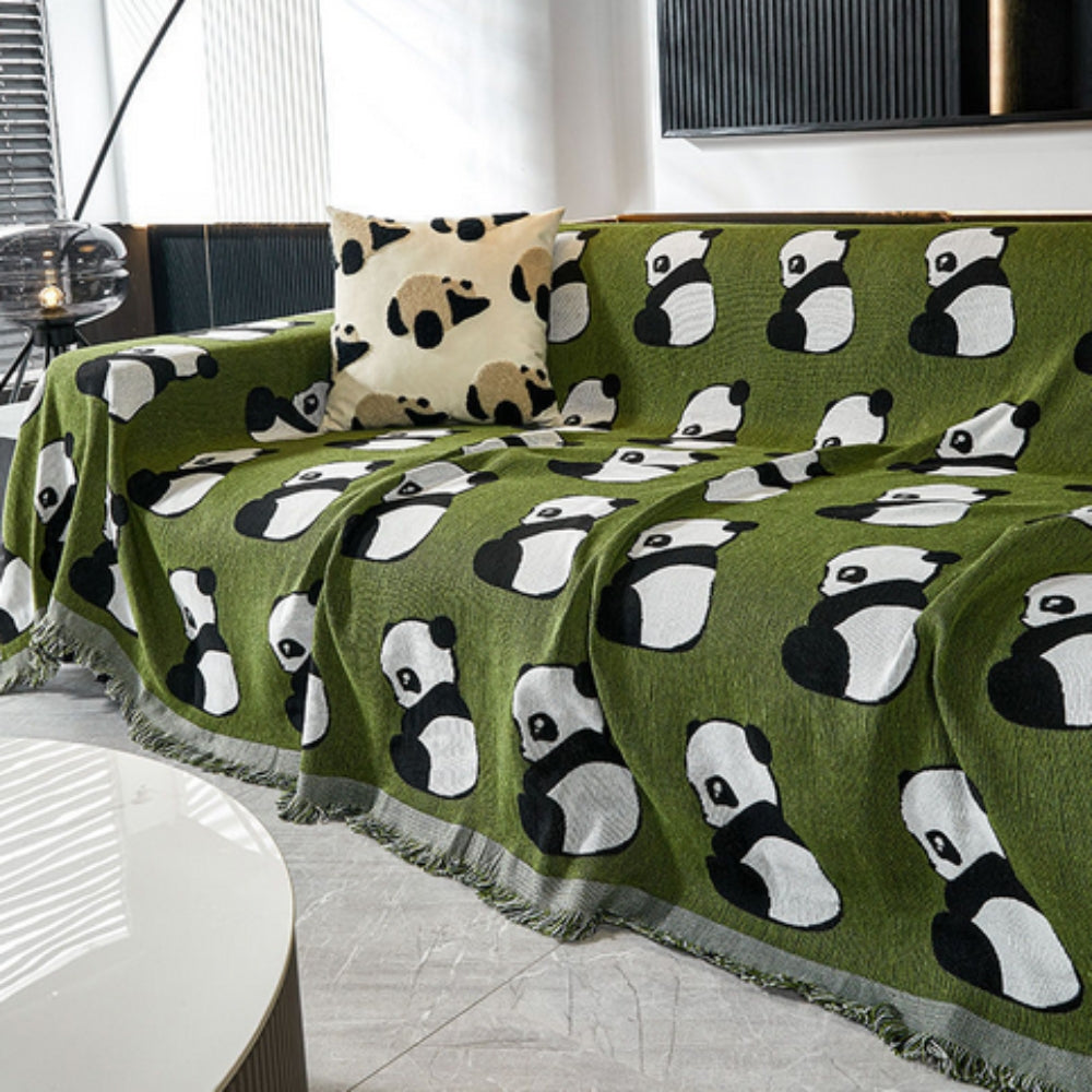 Fierce Elegance: Exotic Animal Print Sofa Protector – Panda