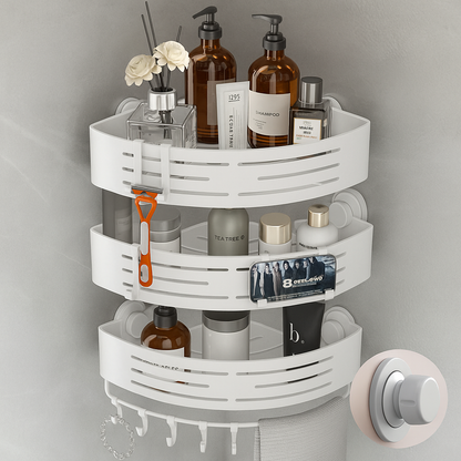 Triangular Shower Organizer – White