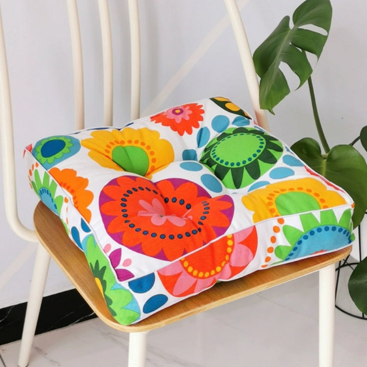 Vibrant Square Seat Cushion for Ultimate Comfort – Retro Bloom