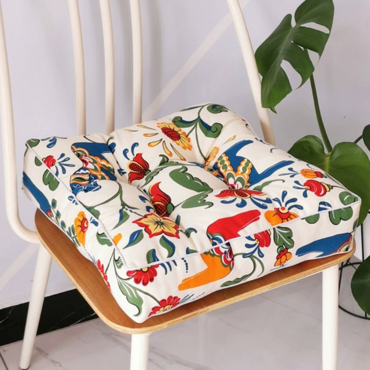 Vibrant Square Seat Cushion for Ultimate Comfort – Floral Garden