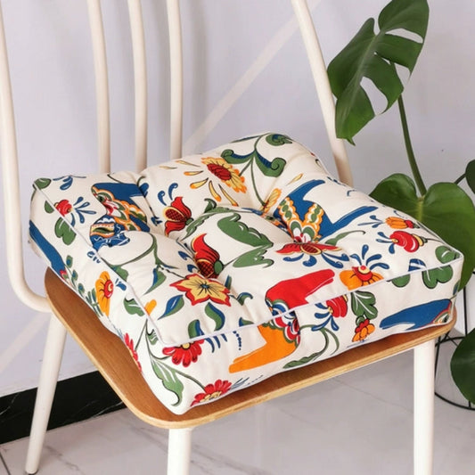 Vibrant Square Seat Cushion for Ultimate Comfort – Floral Garden