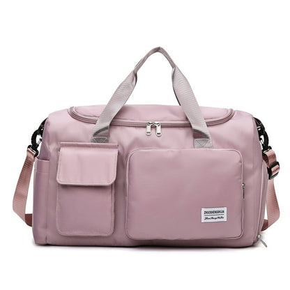 Sport Duffle Bag with Multiple Compartments and Shoe Section – Dark Pink
