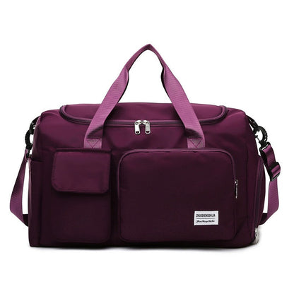 Sport Duffle Bag with Multiple Compartments and Shoe Section – Dark Purple