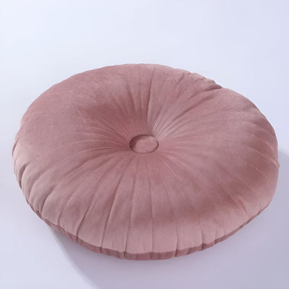 Whimsical Pumpkin-Shaped Cozy Cushion – Dark Pink