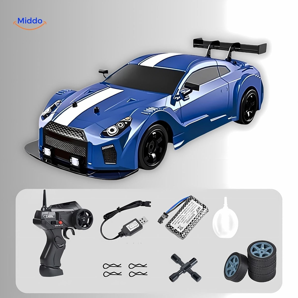 4WD Drift RC Car with Fast Charging Feature and Action-Ready Design