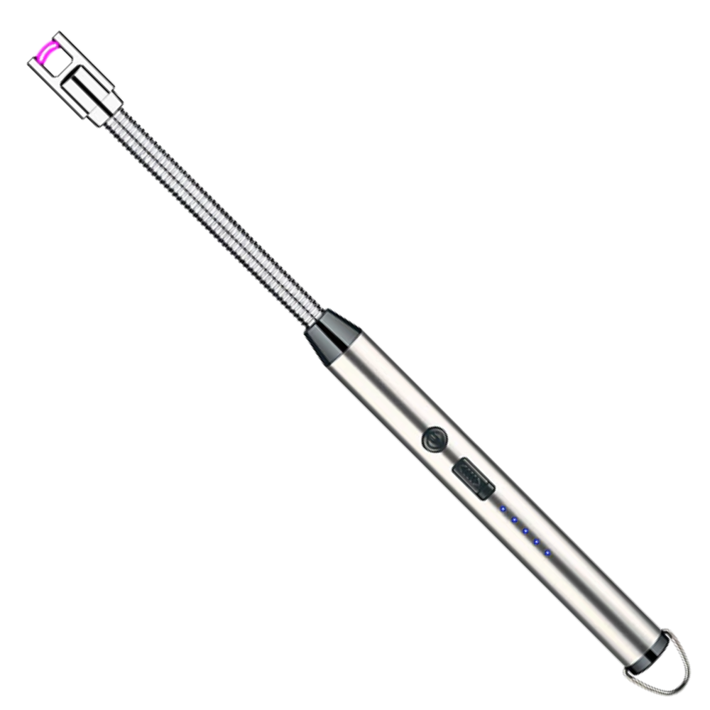 Rechargeable Windproof Kitchen Lighter – Silver