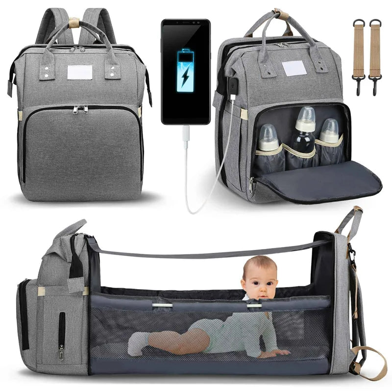 Parenting Backpack for Baby Essentials – Black