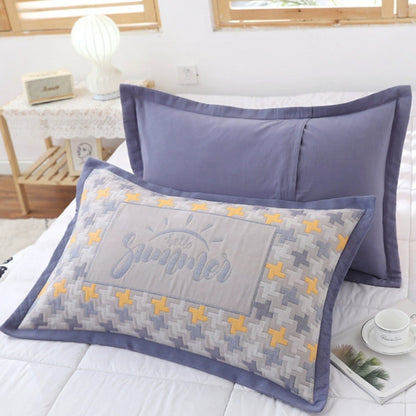 Charming Floral Design Cotton Pillowcases – Sunset Bloom
