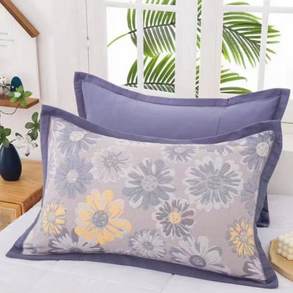 Charming Floral Design Cotton Pillowcases – Dusk Daisy