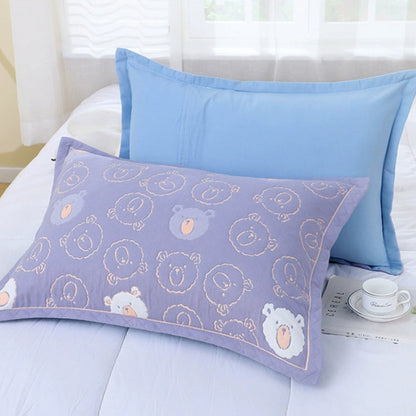 Charming Floral Design Cotton Pillowcases – Teddy Dream
