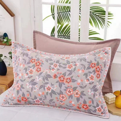 Charming Floral Design Cotton Pillowcases – Blush Garden