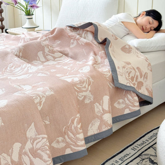 Blossom Haven Soft Cotton Throw Blanket
