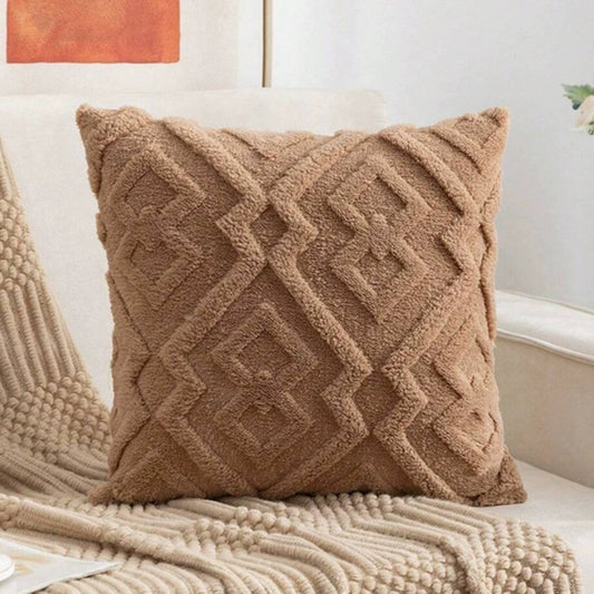 Luxurious Textured Throw Pillow Cover – Terra Plush