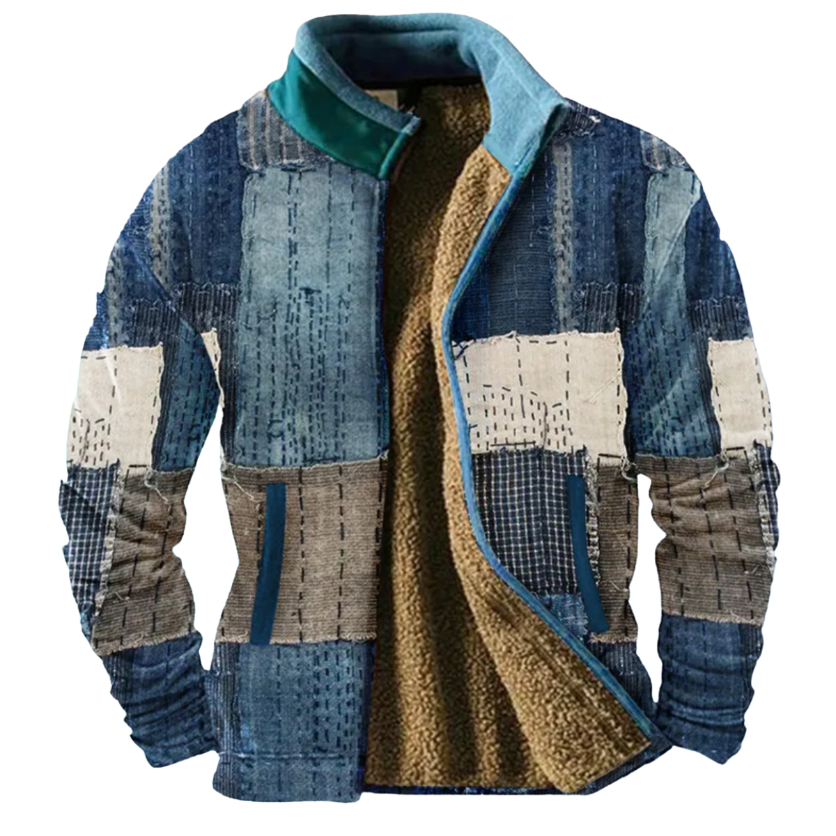 Printed Vest Cardigan for Casual Fashion Style – Blue