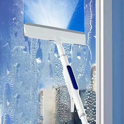 Versatile 3-in-1 Window Cleaning Tool with Adjustable Reach