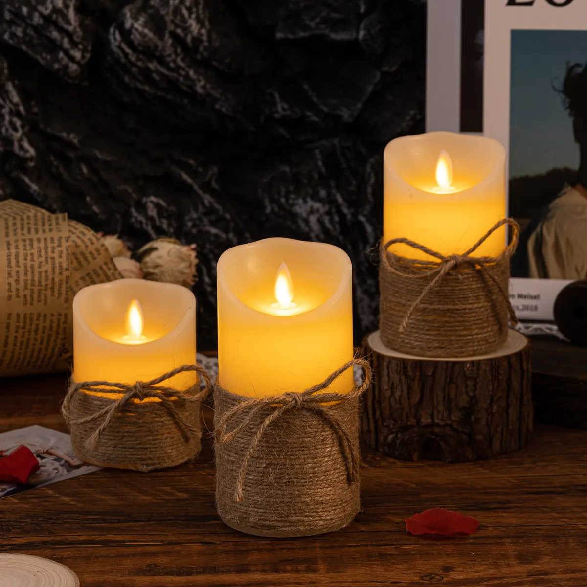 Battery-Operated LED Candles – Realistic Lighting in Various Sizes and Styles