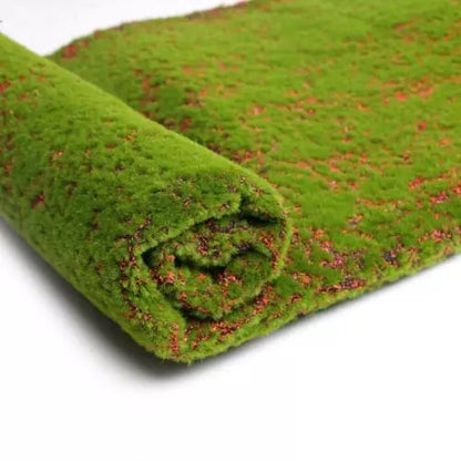 Simulation Artificial Turf Mat with Moss Grass Design – Red Dot