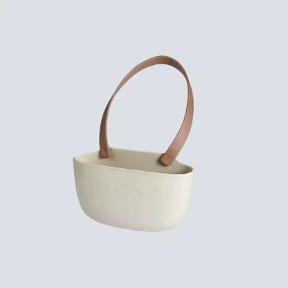 Over-Sink Drying Rack – Silicone Dish Drainage Solution – Mocha Beige