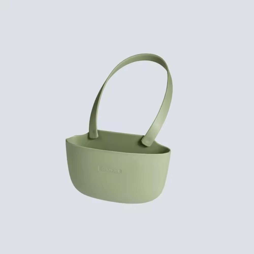 Over-Sink Drying Rack – Silicone Dish Drainage Solution – Sage Green