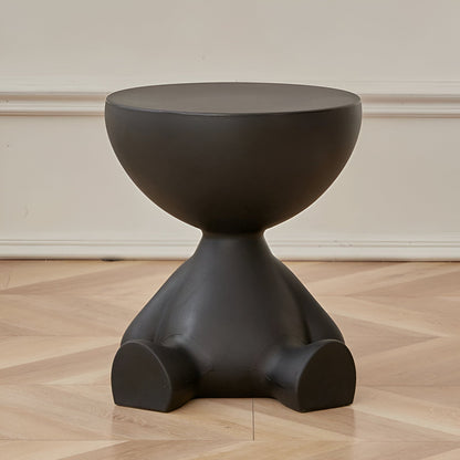 Round Coffee Table – Stylish Side Table for Living Room Decor – Black