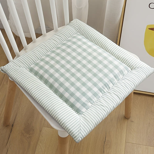 Charming Cotton Chair Cushion for Ultimate Comfort – Sage Gingham