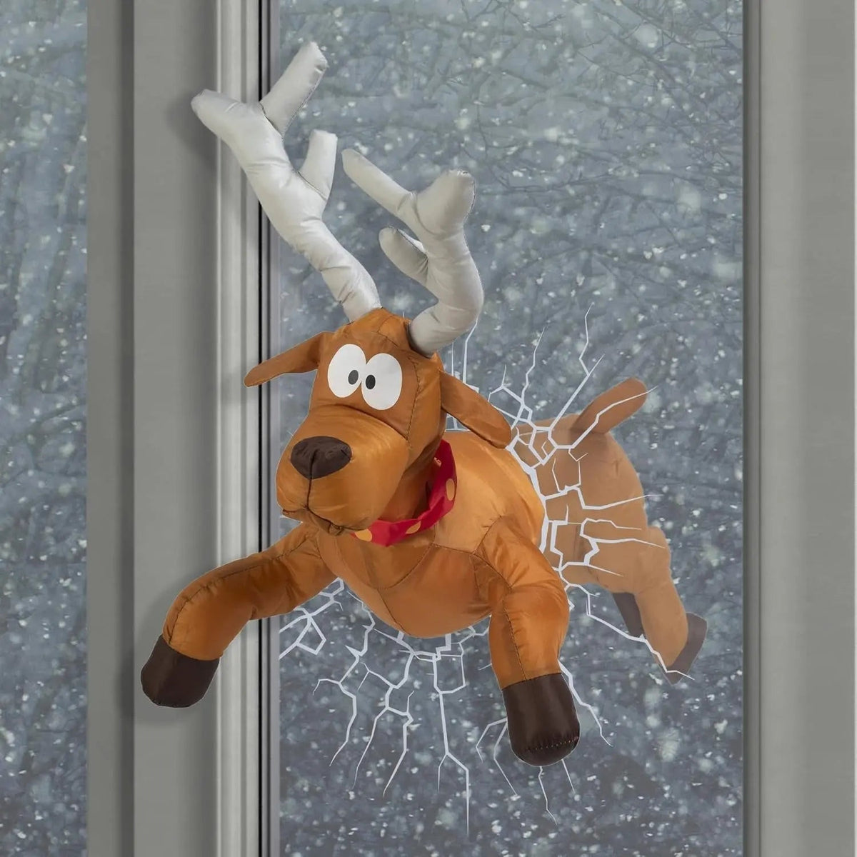 Sound-Activated Moving Decoration - Christmas Window Figure of Santa