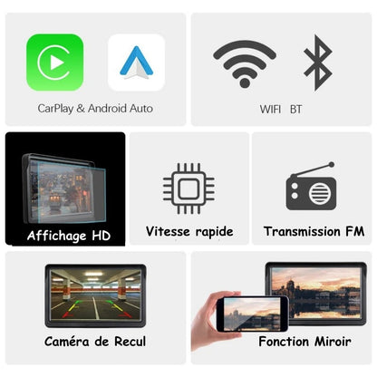 7-Inch Wireless CarPlay Screen with Backup Camera