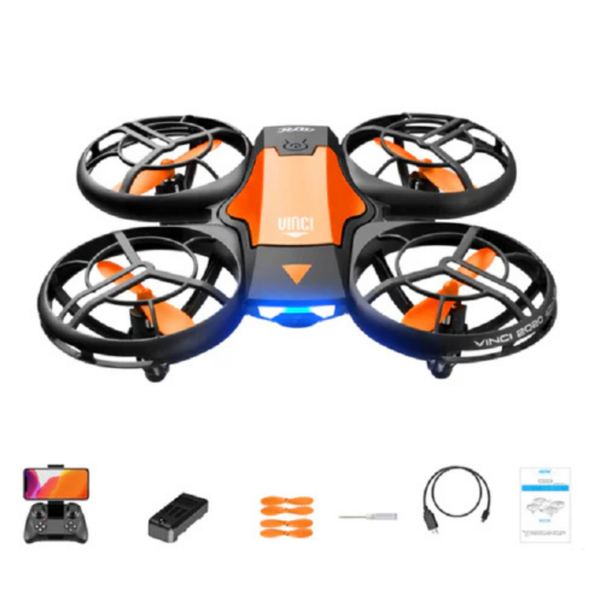 4K WiFi FPV Drone with HD Camera and Gimbal – Foldable Design – Orange