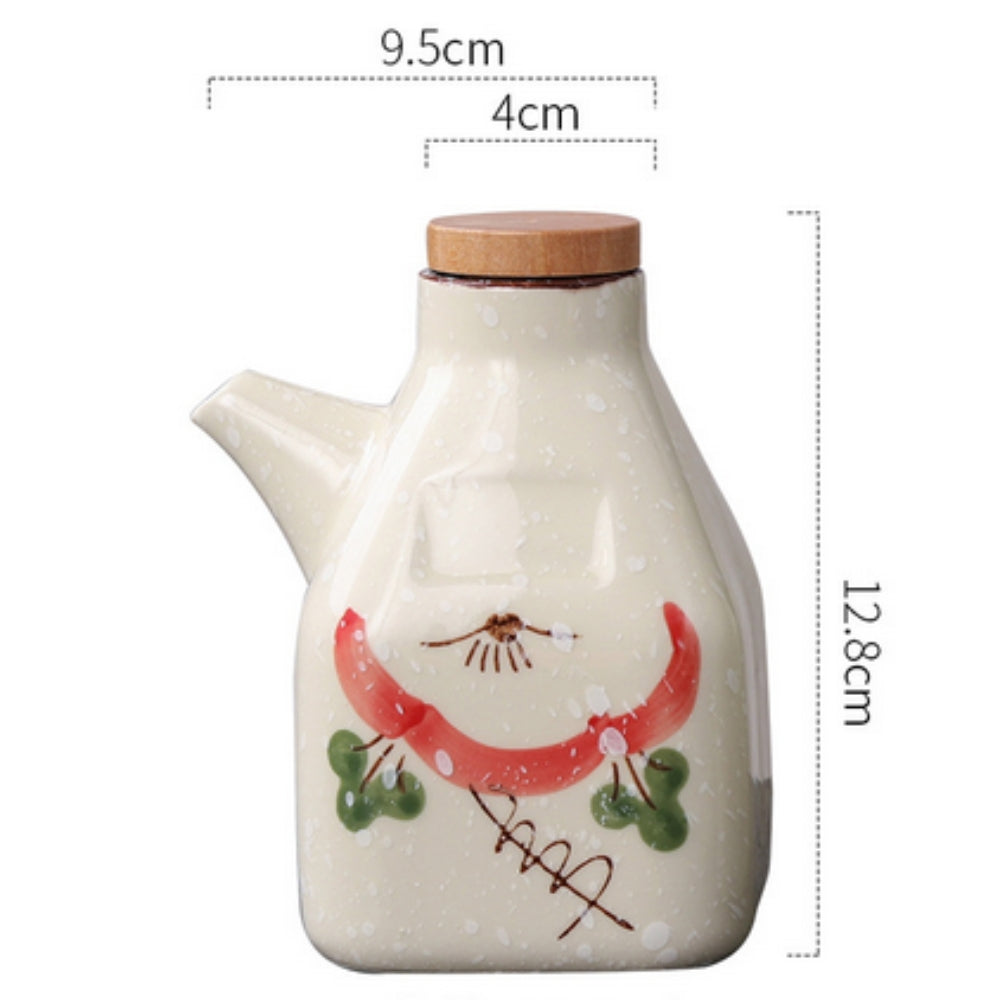 Elegant Ceramic Oil & Sauce Pourer for Your Kitchen – Chilli Charm