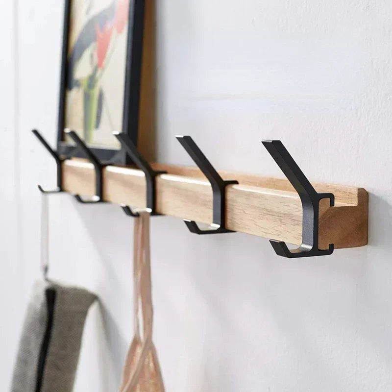 Scandinavian Style Wall Wardrobe with 5 Adjustable Double Hooks