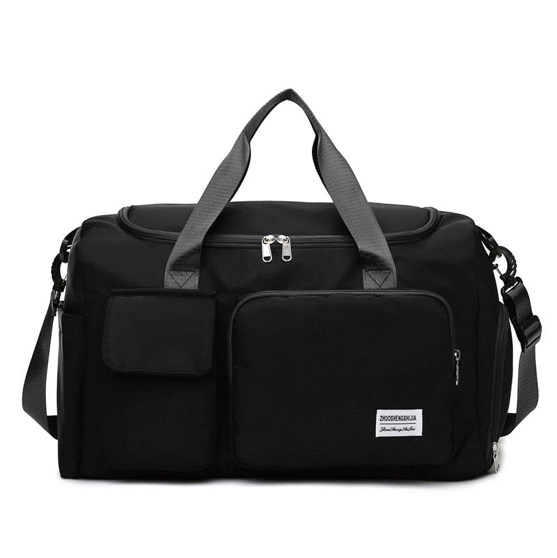 Sport Duffle Bag with Multiple Compartments and Shoe Section – Dark