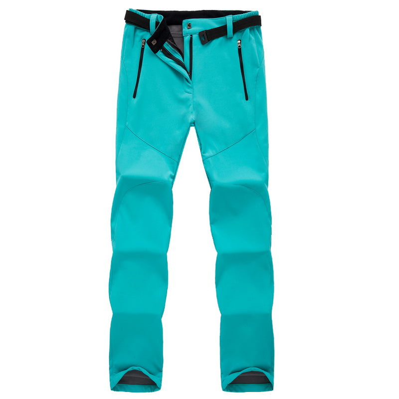 Thick Fleece Women's Outdoor Trousers – Sky Blue