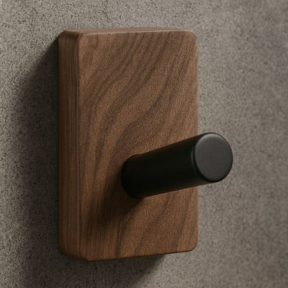 Chic Wooden Wall Hooks for Effortless Organisation – Deep Espresso