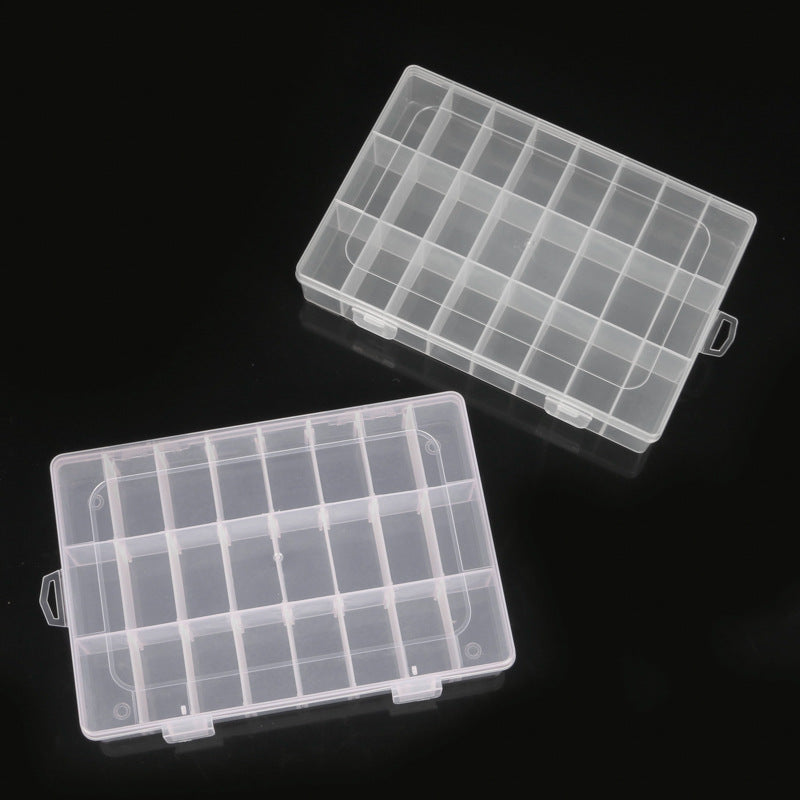 Storage Box with Adjustable Compartments – Transparent