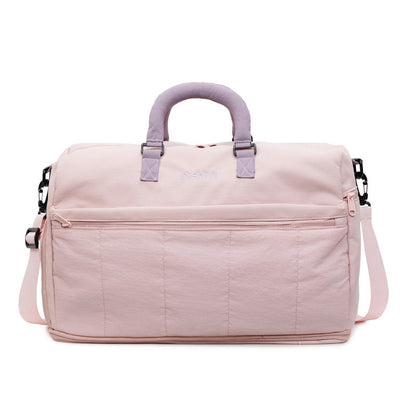 Versatile Weekender Bag with Adjustable Features – Pink