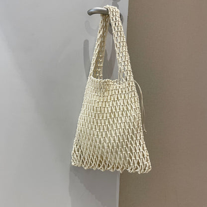 Lightweight Mesh Tote Bag – Beige