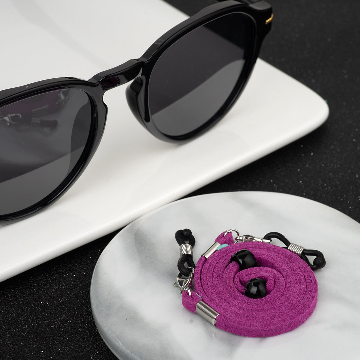 Versatile Eyewear Holder Strap with Adjustable Design – Purple