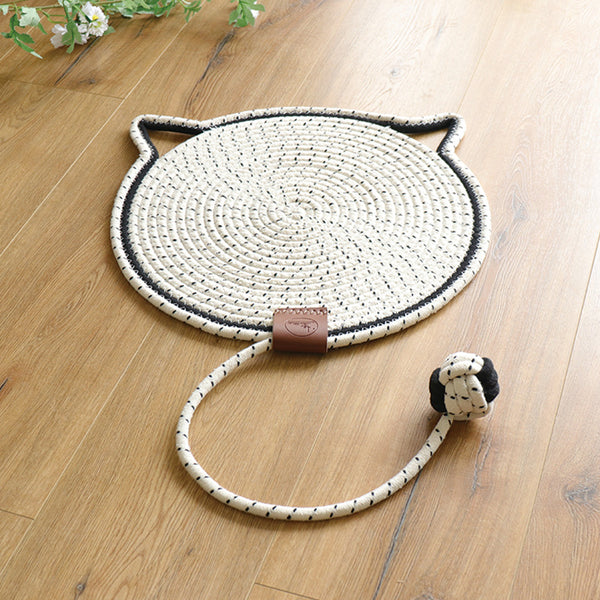 Dual-Function Cat Scratching Pad & Play Surface – White