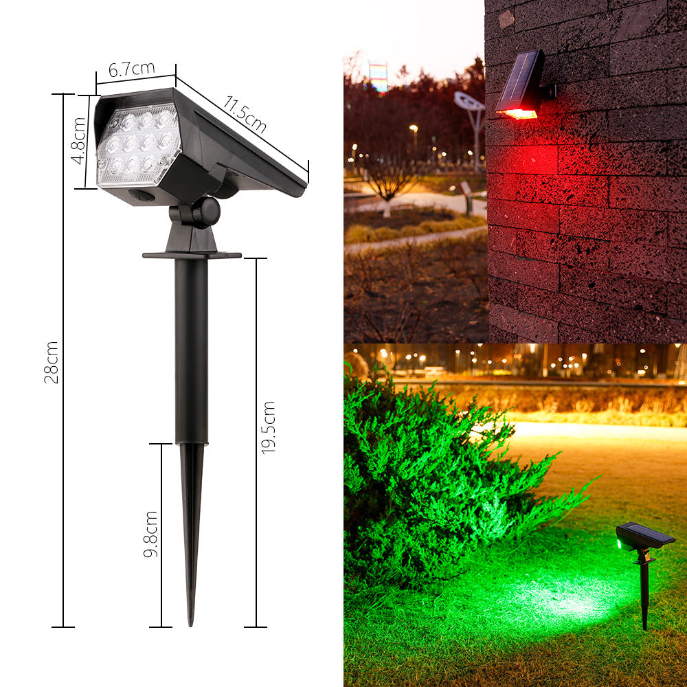 Solar-Powered LED Landscape Spotlight with Adjustable Stake – HP2406-10LED Spotlight (Colour-change, customizable)