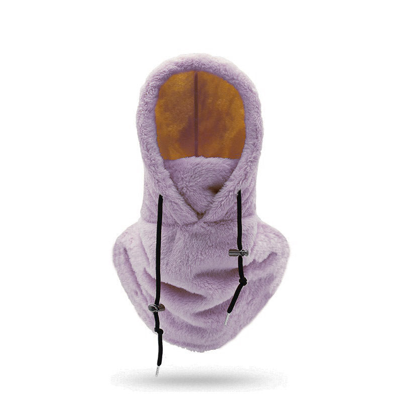 Fleece Hood for Outdoor Activities – Purple