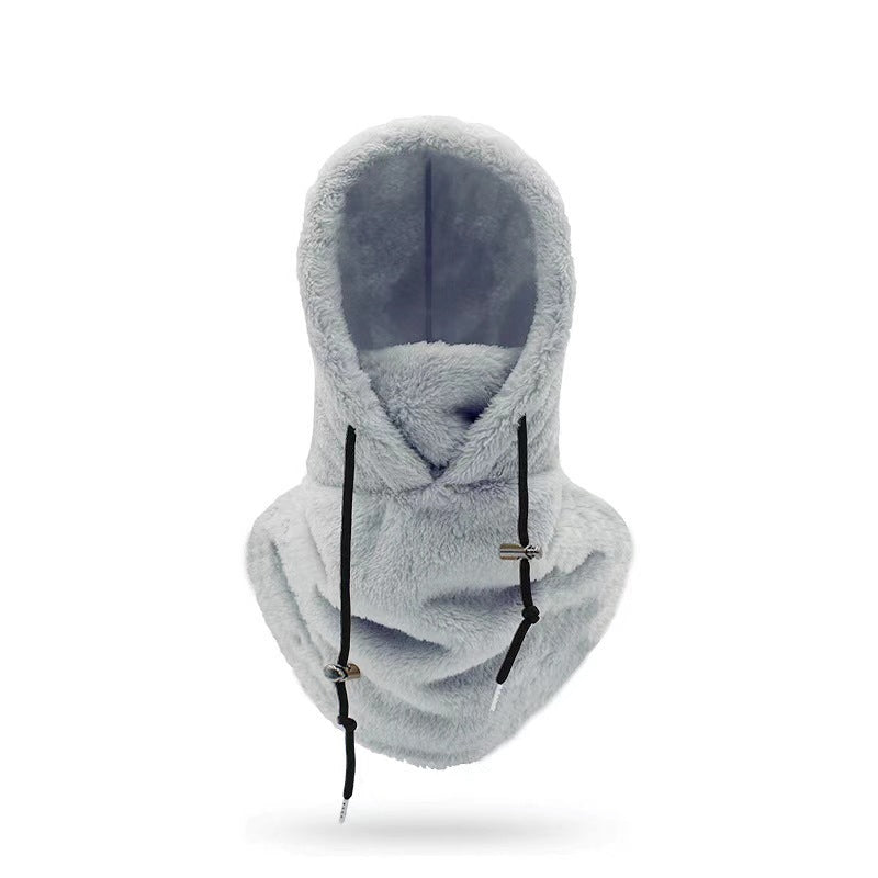 Fleece Hood for Outdoor Activities – Light gray