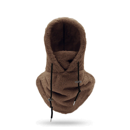 Fleece Hood for Outdoor Activities – Dark brown